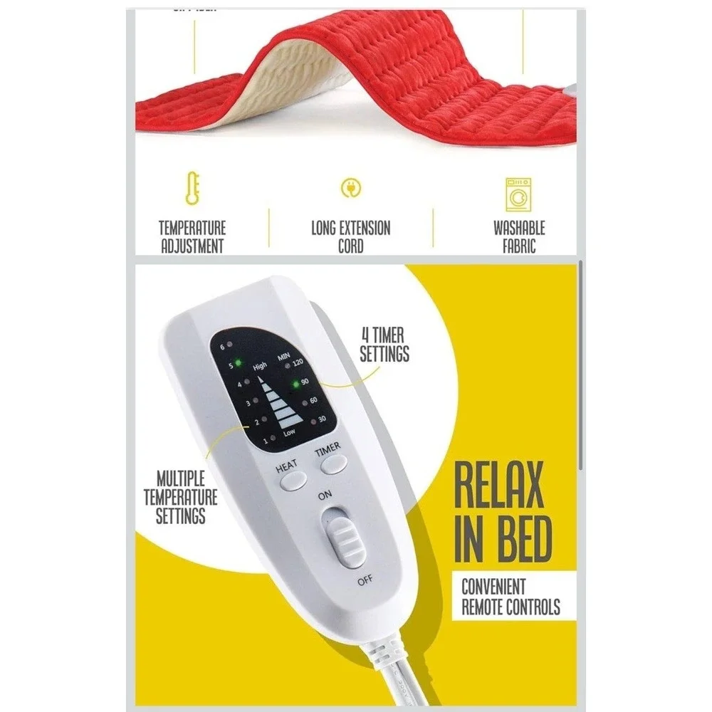 Heating pad -‎ Best for Back Pain and Cramps 2 Hour auto Off Measures 24